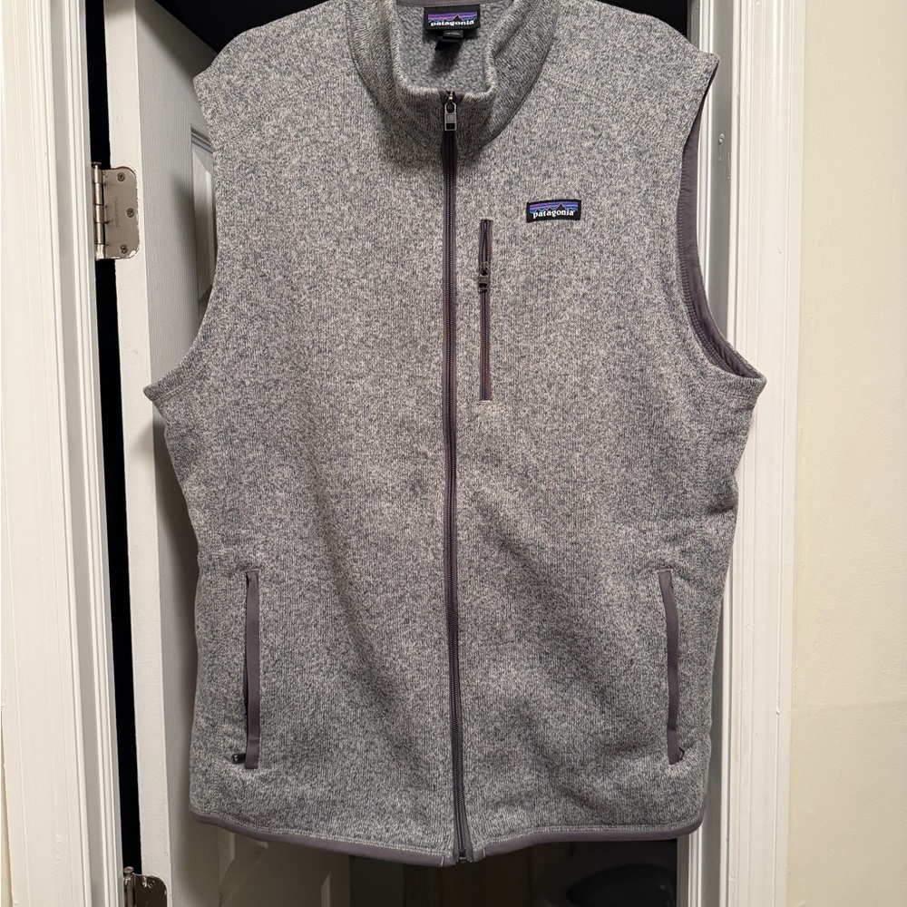 Patagonia Heathered Gray Fleece Vest